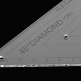 Maxbell 11.5 Cut 45 Degree Diamond Rhombus Template Quilting Ruler for DIY Patchwork