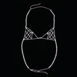 Maxbell Fashion Lady Body Chain Jewelry Bikini Bra Top Harness Underwear Jewelry Set