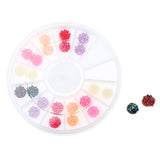 Maxbell 3D Nail Art DIY Glitter Decoration Stickers Round Retro Rose Shaped