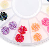 Maxbell 3D Nail Art DIY Glitter Decoration Stickers Round Retro Rose Shaped