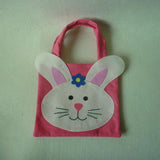 Maxbell Pack of 2 Lovely Easter Rabbit Bunny Fabric Tote Kids Gift Egg Bags