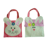 Maxbell Pack of 2 Lovely Easter Rabbit Bunny Fabric Tote Kids Gift Egg Bags