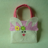 Maxbell Pack of 2 Lovely Easter Rabbit Bunny Fabric Tote Kids Gift Egg Bags