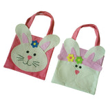 Maxbell Pack of 2 Lovely Easter Rabbit Bunny Fabric Tote Kids Gift Egg Bags