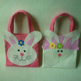 Maxbell Pack of 2 Lovely Easter Rabbit Bunny Fabric Tote Kids Gift Egg Bags