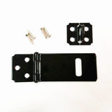 Maxbell Traditional Hasp and Staple Iron Gate Door Shed Latch Fasteners Lock Hardware Black