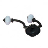 Maxbell Imitation Ceramic Double Heads Coat Towel Robe Door Wall Closet Hook Hanger