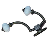 Maxbell Imitation Ceramic Double Heads Coat Towel Robe Door Wall Closet Hook Hanger
