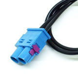 Maxbell Dual Twin Male Fakra to DIN Radio Aerial Mast Antenna Adapter for VW AUDI