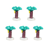 Maxbell 5 Piece Micro Landscape Mini Resin Bonsai DIY Flower Pot Decor Coconut Trees