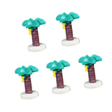 Maxbell 5 Piece Micro Landscape Mini Resin Bonsai DIY Flower Pot Decor Coconut Trees