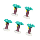 Maxbell 5 Piece Micro Landscape Mini Resin Bonsai DIY Flower Pot Decor Coconut Trees