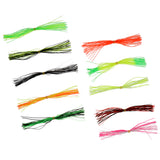 Maxbell 10 Bundle/300pcs Fly Tying Threads Silicone Straps for Flies Lures Beard DIY