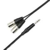 Maxbell 1/4 inch to XLR Audio Y Splitter Converter Cable, 1Ft/ 30cm 6.35mm 1/4" TRS Male to 2 Dual XLR Male Microphone Stereo Audio Converter Adapter Cable Cord