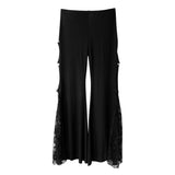 Maxbell Women Belly Dance Costumes Crystal Cotton Lace Belly Dancing Pants Trousers