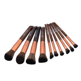 Maxbell 10 Pieces Professional Kabuki Makeup Brushes Set for Facial Lip Eyes Foundation Powder Cream Comestic