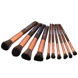 Maxbell 10 Pieces Professional Kabuki Makeup Brushes Set for Facial Lip Eyes Foundation Powder Cream Comestic