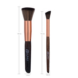 Maxbell 10 Pieces Professional Kabuki Makeup Brushes Set for Facial Lip Eyes Foundation Powder Cream Comestic