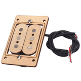 Maxbell 1Pc Dual Coil Humbucking Pickup Maple Replacement Parts for Cigar Box Guitar