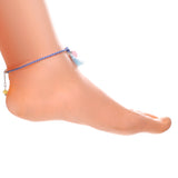 Maxbell Simple Rope Smiling face Bead Tassel Ankle Bracelet Barefoot Sandal Anklet