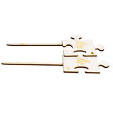 Maxbell Set of 2pcs Mrs Mr Wooden Cake Topper Sticks Wedding Cake Photo Props