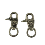 Maxbell 2pcs Vintage Antique Silver Metal Hooks Swivel Trigger Snap Hardware Hooks