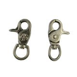 Maxbell 2pcs Vintage Antique Silver Metal Hooks Swivel Trigger Snap Hardware Hooks