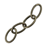 Maxbell 4pcs Antique Silver Oval Carabiner Spring Snap Clip Hook Keychain Hiking