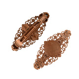 Maxbell 2pcs Antique Copper French Clip Barrette Cabochon Blank Setting Base Finding