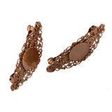 Maxbell 2pcs Antique Copper French Clip Barrette Cabochon Blank Setting Base Finding