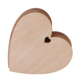 Maxbell 10 Pieces Wood Cutout Shapes Unfinished Heart Slice with Hole for Scrapbooking Craft 12cm