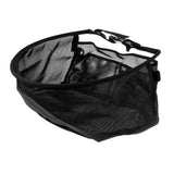 Maxbell Nylon Fly Fishing Line Tray String Bag Nylon Mesh Stripping Basket Waist Net with Two Pockets Black