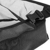 Maxbell Nylon Fly Fishing Line Tray String Bag Nylon Mesh Stripping Basket Waist Net with Two Pockets Black