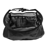 Maxbell Nylon Fly Fishing Line Tray String Bag Nylon Mesh Stripping Basket Waist Net with Two Pockets Black