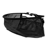Maxbell Nylon Fly Fishing Line Tray String Bag Nylon Mesh Stripping Basket Waist Net with Two Pockets Black