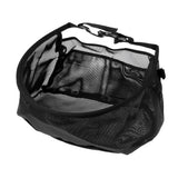 Maxbell Nylon Fly Fishing Line Tray String Bag Nylon Mesh Stripping Basket Waist Net with Two Pockets Black