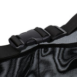 Maxbell Nylon Fly Fishing Line Tray String Bag Nylon Mesh Stripping Basket Waist Net with Two Pockets Black