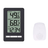 Maxbell Wireless Digital Thermometer Clock with Indoor Outdoor Temperature Sensor