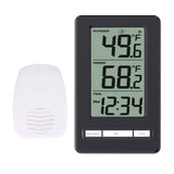 Maxbell Wireless Digital Thermometer Clock with Indoor Outdoor Temperature Sensor