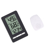 Maxbell Wireless Digital Thermometer Clock with Indoor Outdoor Temperature Sensor