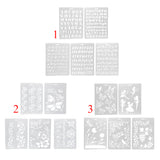 Maxbell 5 Pieces Multifunctional Plastic Drawing Template Drawing Decor Craft#1