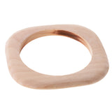 Maxbell 6 Pieces Unfinished Square Wooden Bangle Bracelet DIY Painting Wood Crafts