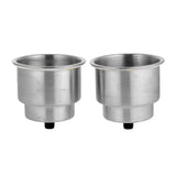 Maxbell 2Pcs Stainless Steel Recessed Cup Drink Holder for Marine Boat Camper Truck