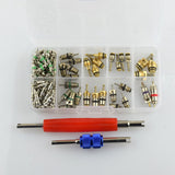 Maxbell 102 Pieces Assortment A/C Shrader Valve Core & Tool R134 R12 Valves HVAC kit