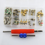 Maxbell 102 Pieces Assortment A/C Shrader Valve Core & Tool R134 R12 Valves HVAC kit