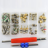 Maxbell 102 Pieces Assortment A/C Shrader Valve Core & Tool R134 R12 Valves HVAC kit