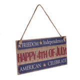 Maxbell American USA Celebration Wooden Hanging Plaque Wood Sign -HAPPY 4TH of JULY