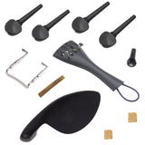 Maxbell 4/4 Violin Fittings Set Chinrest & Tuning Pegs & Tailpiece & Endpin & Tailgut & Clamp