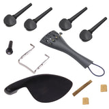 Maxbell 4/4 Violin Fittings Set Chinrest & Tuning Pegs & Tailpiece & Endpin & Tailgut & Clamp