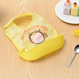 Maxbell Random Baby Soft Waterproof Easy Clean Up Bib w/ Crumb Catcher Cute Kids Bib